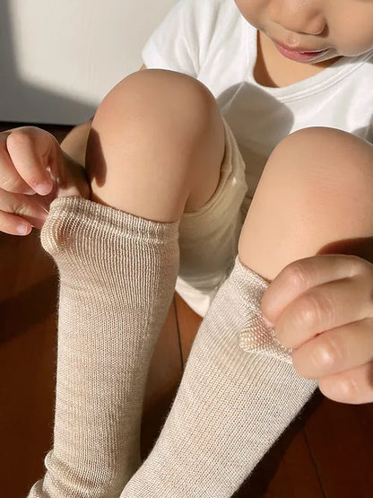 Japanese-made children's warm socks (silk and wool)