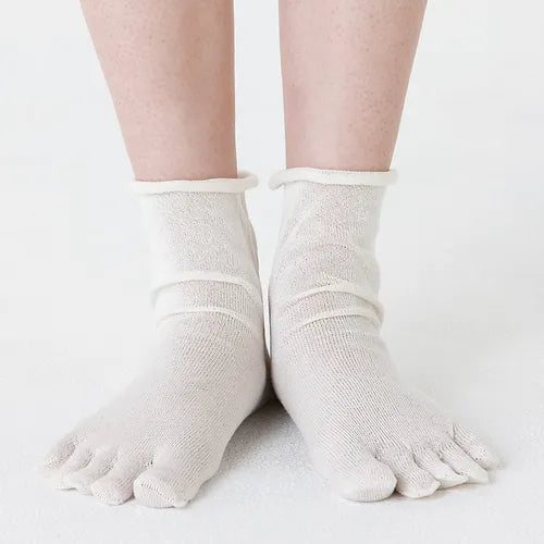 Japanese-made Cocoonfit silk five-toe socks (for first layer replacement) size S